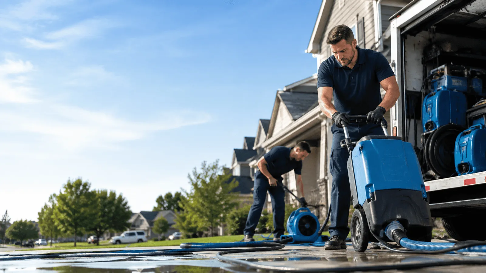 Structural Drying being performed in Livonia, NY